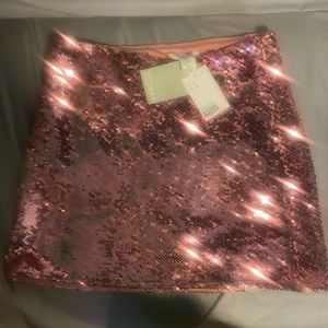 New with tags H & M Pink Sequin Skort, Size 8